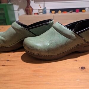 Dansko Green Clogs